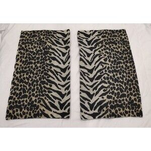 Springs Vintage 2 Piece 25x30 Pillow Shams Leopard Zebra Pattern Sham